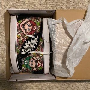 Mario and Luigi Nintendo Game Over High Top Vans